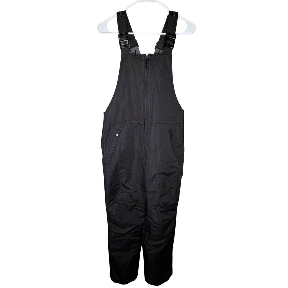 Polar Edge Snow Bibs Mens S Black Insulated Ski Overalls Winter Pants EUC